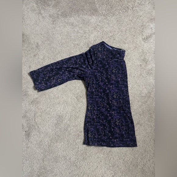 Carmen Marc Valvo Sleeve 3/4 Blouse Purple Size XL - Picture 10 of 10